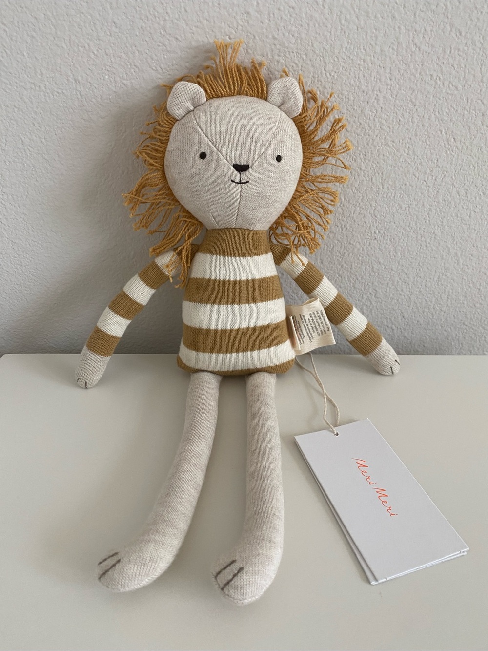 New Giftable Meri Meri Angus small lion plush stuffed doll toy